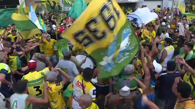 Football: Defensa y Justicia fans celebrate Sudamericana Cup title win