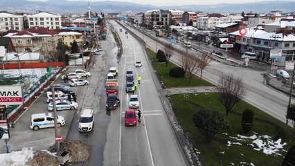 Düzce'de hem havadan, hem de karadan denetim yapıldı