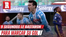 Chucky Lozano anotó el gol más rápido en la historia del Napoli