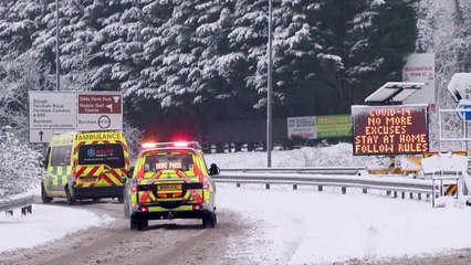 Snow brings travel disruption but welcome relief to lockdown