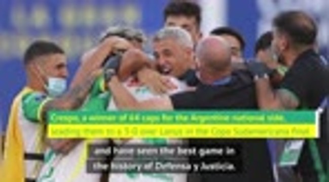'This is beautiful' - Crespo overwhelmed after Defensa triumph