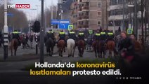 Hollanda'da kısıtlama karşıtları sokaklara döküldü