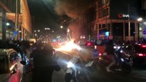 Hollanda’daki protestolar Lahey kentine de sıçradı, göstericiler 1 polis motosikletini ateşe verdi