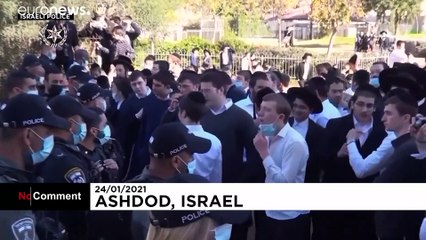 Chaotische Szenen: Protest Orthodoxer gegen Corona-Regeln in Israel