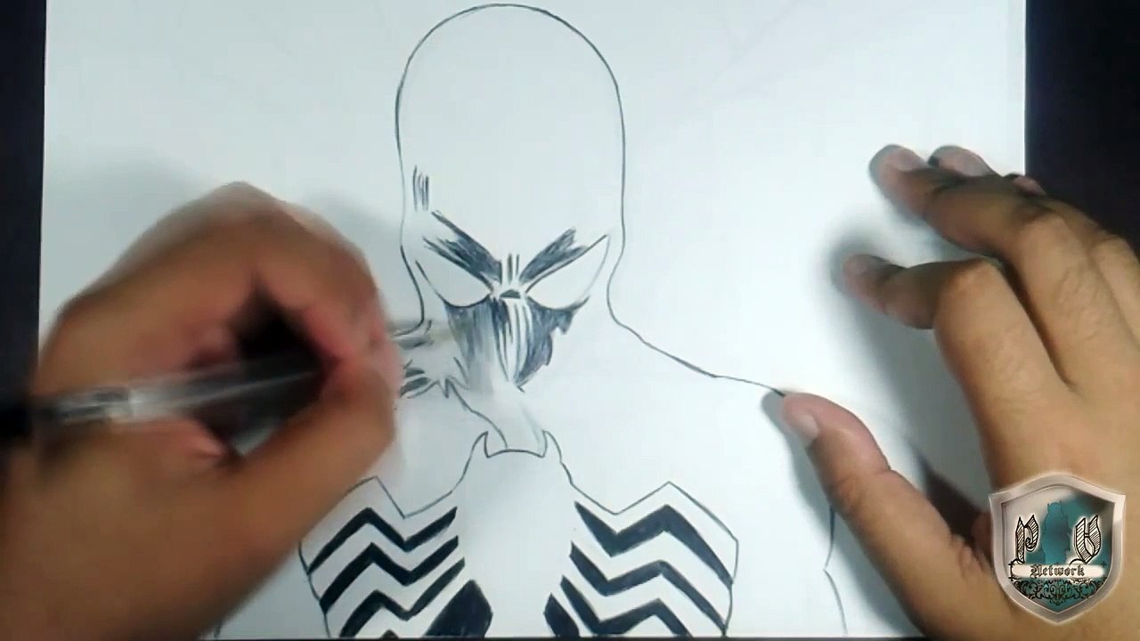 Speed Art - Black Suited Spider-Man #ArtCenter
