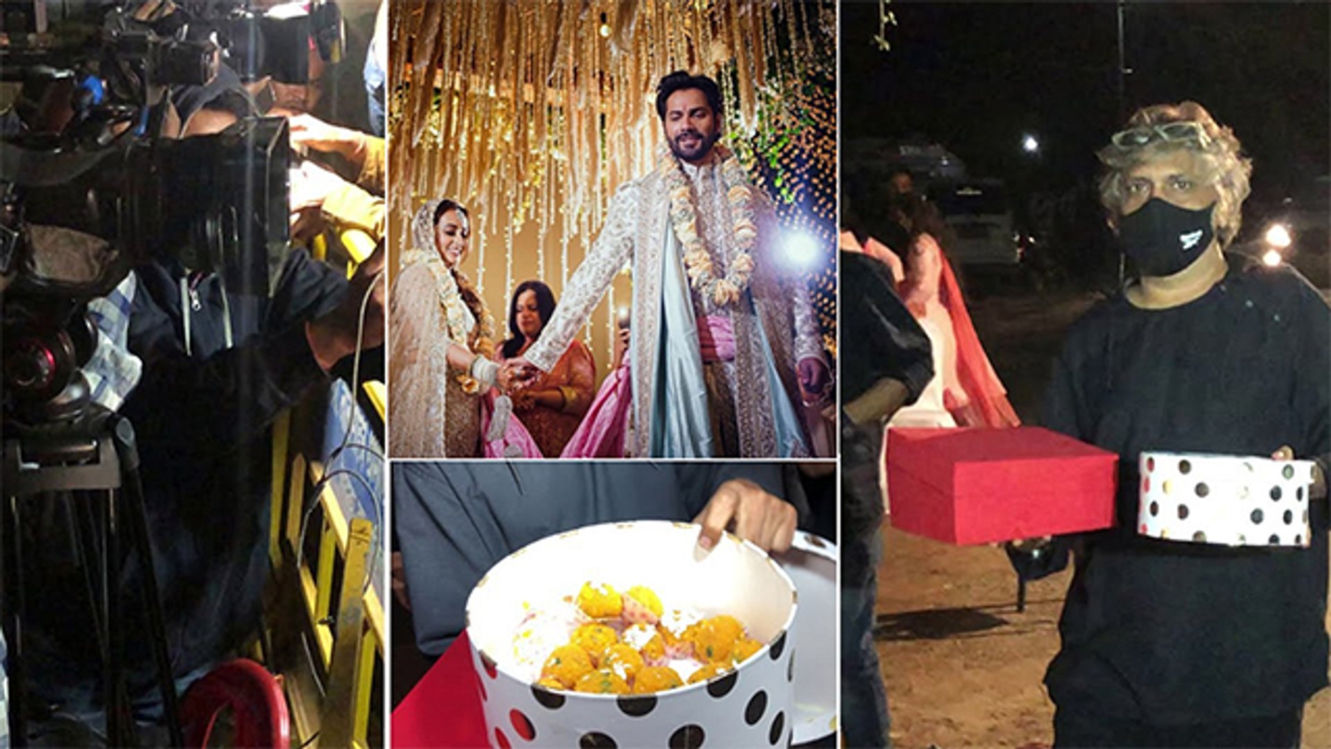 ⁣Varun Dhawan's Family Distributes Shaadi Ke Ladoo To Paparazzi
