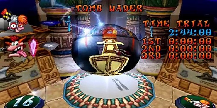 Crash Bandicoot 3 - Tomb Wader - Time Trial - PLAYSTATION SONY Walkthrough