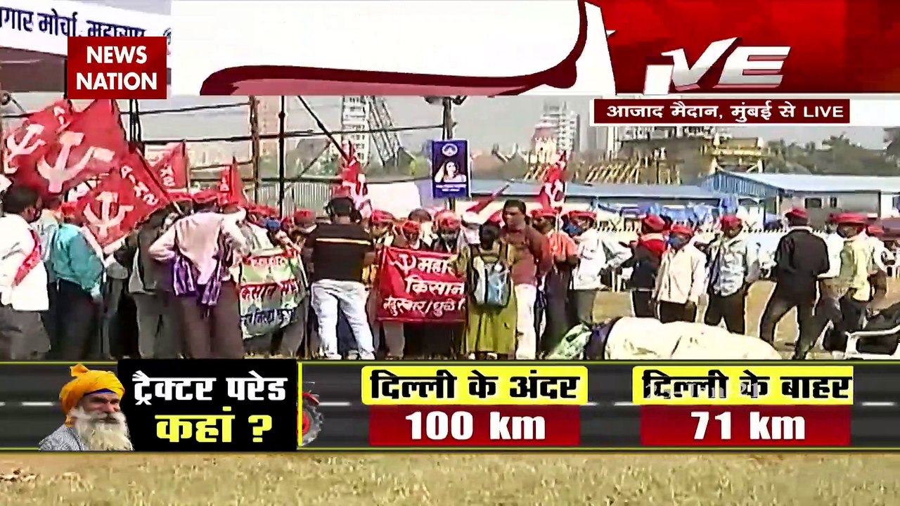 Farmers' Protest in Azad Maidan of Mumbai, watch coverage