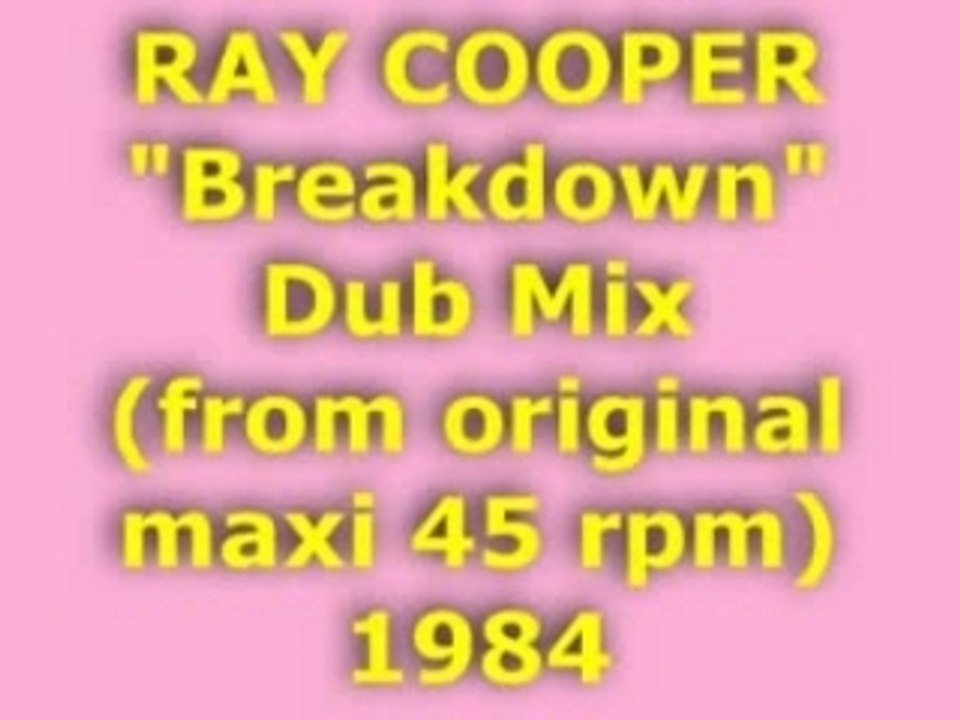 RAY COOPER "Breakdown" Dub Mix 1984