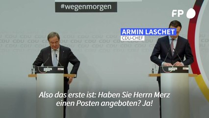 Télécharger la video: Laschet will Merz in CDU-Team integrieren