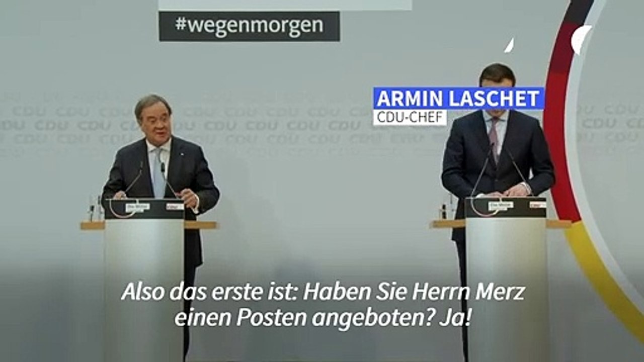 Laschet will Merz in CDU-Team integrieren