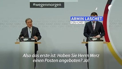 Laschet will Merz in CDU-Team integrieren