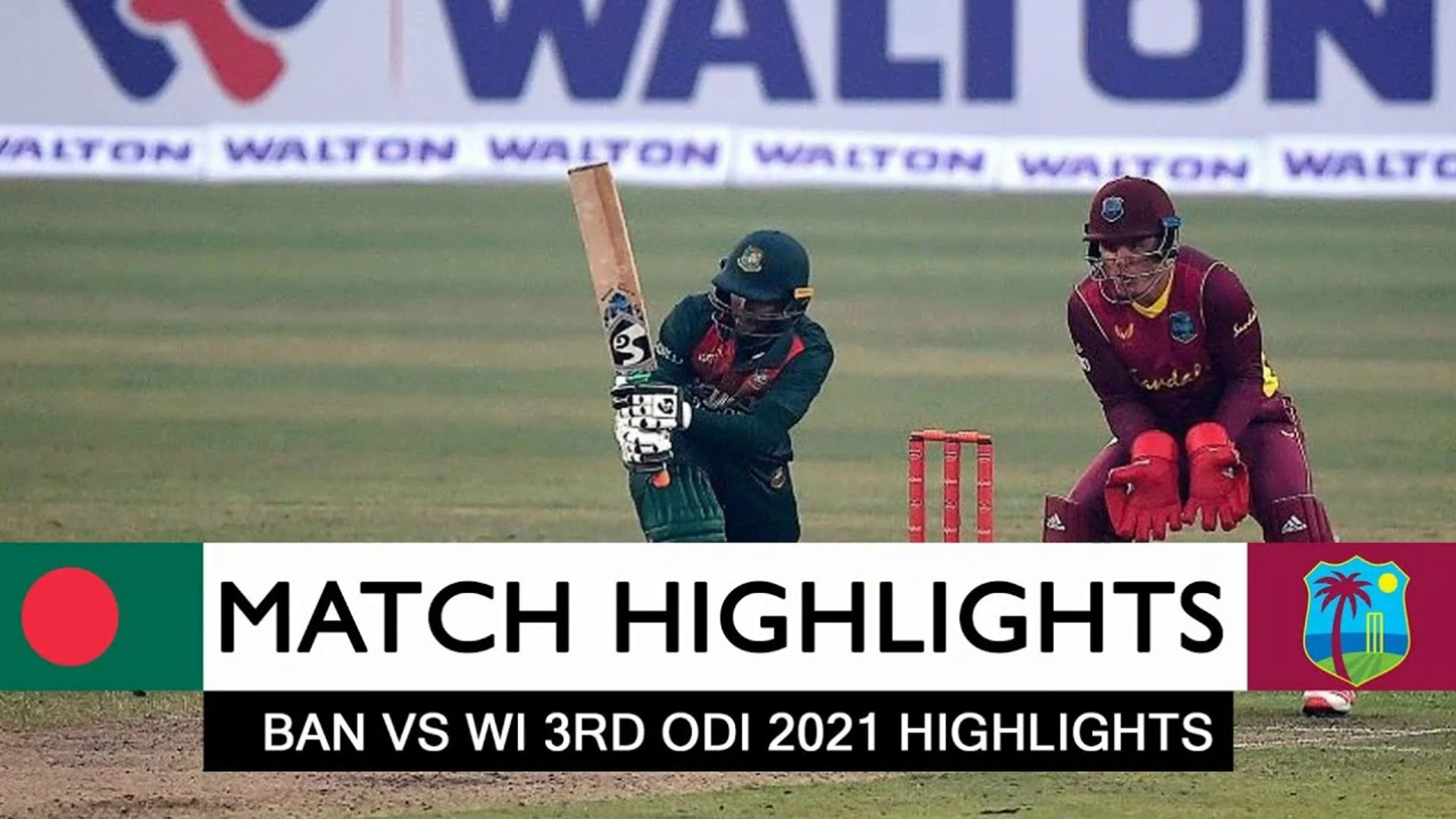 Ban Vs Wi 3rd Odi 2021 highlights bangladesh vs west indies 3rd odi 2021  highlights - video Dailymotion