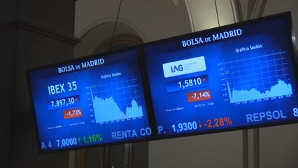 El Ibex 35 cede un 1,73 % y pierde el nivel de los 7.900 puntos