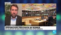 EU holds off new sanctions against Russia over arrests during protests demanding Navalny liberation
