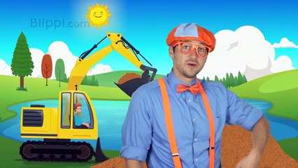 Vehículos de construcción para niños con Blippi | La canción de la Excavadora