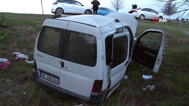 - Takla atan ticari araç şarampole uçtu,; aynı aileden 3’ü ağır 6 yaralı