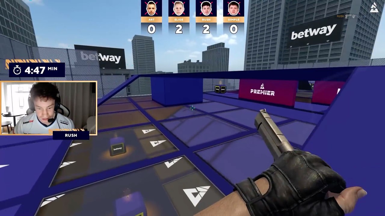 Counter-Strike - S1mple, RUSH, Elige and ART is in a Deagle shootout Deathmatch