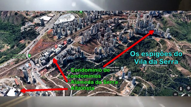 Vila Da Serra: Na divisa da Zona Sul com Nova Lima, Condominio de Condominios! Prédios luxuosos no topo da Serra do Curral na Grande BH