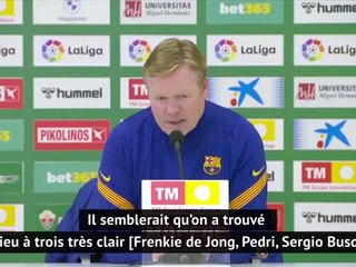 20e j. - Koeman : "On a trouvé notre milieu avec De Jong, Busquets et Pedri"