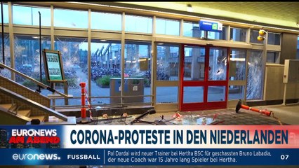 Wut an der Grenze, Krawalle in Amsterdam - Euronews am Abend am 25.01.
