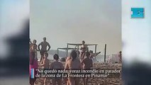 Voraz incendio en un parador de la zona de La Frontera en Pinamar