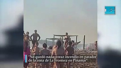 Voraz incendio en un parador de la zona de La Frontera en Pinamar