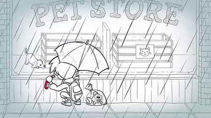 Odd Dog | Official 2D Animated Short Film | greyscale animation