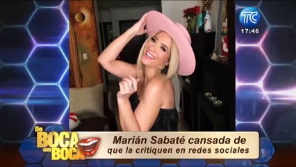 Marián Sabaté cansada que la critiquen en redes sociales