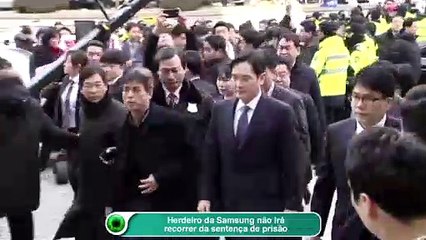 Herdeiro da Samsung não irá recorrer da sentença de prisão