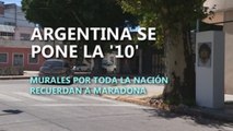 Vida y hechos de Maradona son inmortalizados con murales por toda Argentina