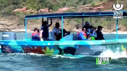 Campeona mundial de Natación disfruta su estadía turística en Nicaragua