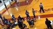 Player Breaks Basketball Post While Dunking During Match