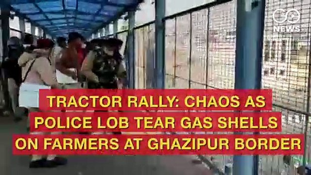 गाज़ीपुर में किसानों पर पुलिस ने दागे आंसू गैस के गोले