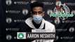 Aaron Nesmith Scores 9 Points In Celtics Win Over Bulls | Postgame Interview