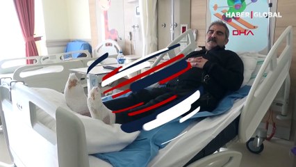Erzurum'da inanılmaz olay! Araç kullanırken ayakları dondu