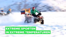 Extreme sporten in bevroren Siberië