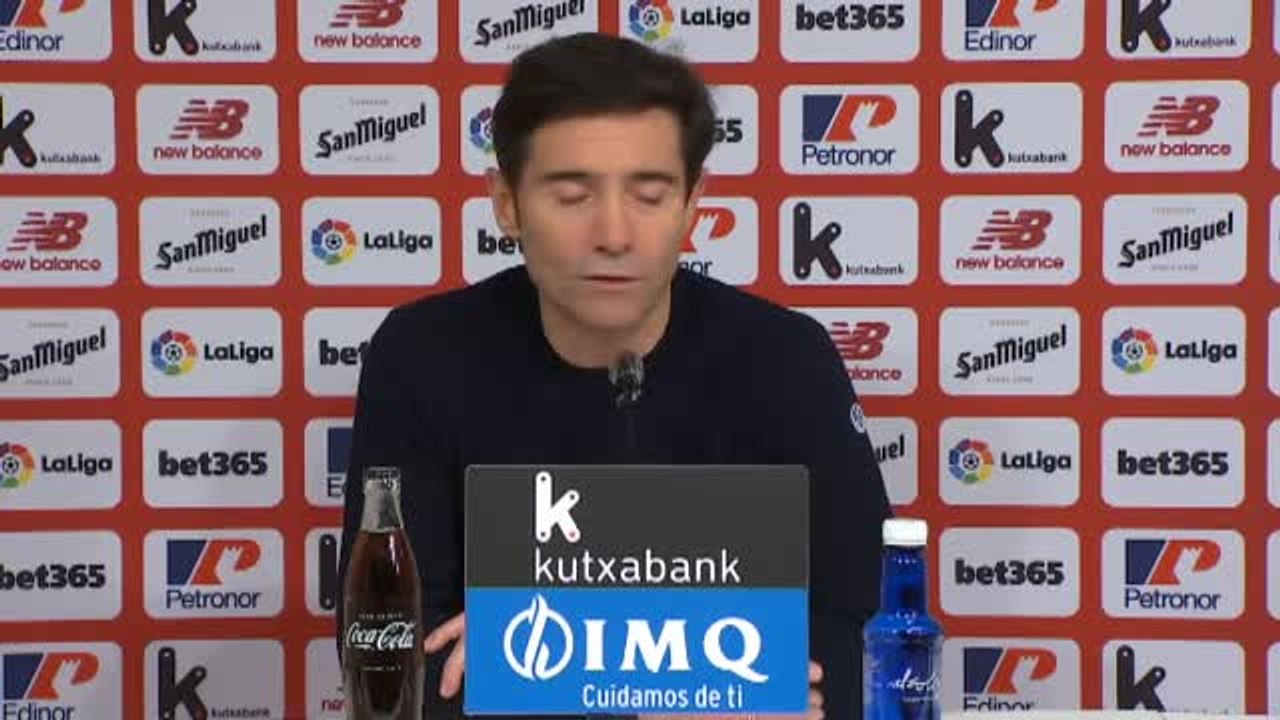 Marcelino: "Lo importante es que hemos visto a un equipo excelente lograr un gran resultado"