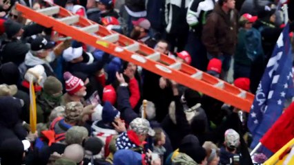 Capitol Building Raw Live Video Passing A Ladder