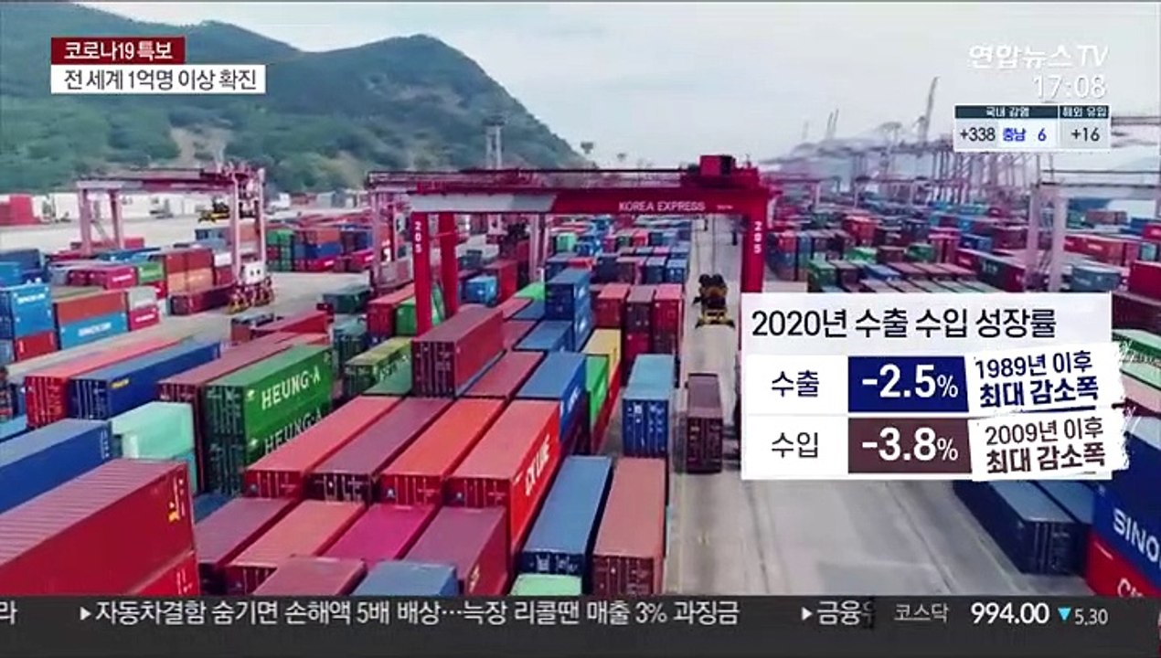 지난해 경제성장률 -1.0%…22년 만의 역성장