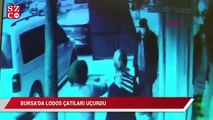 Bursa'da lodos çatıları uçurdu, vatandaşların kaçışı kamerada