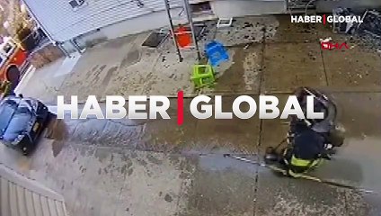 Yangına müdahaleye gitti başına klima düştü