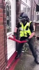 Police destroy front door during Bolsover cannabis raid