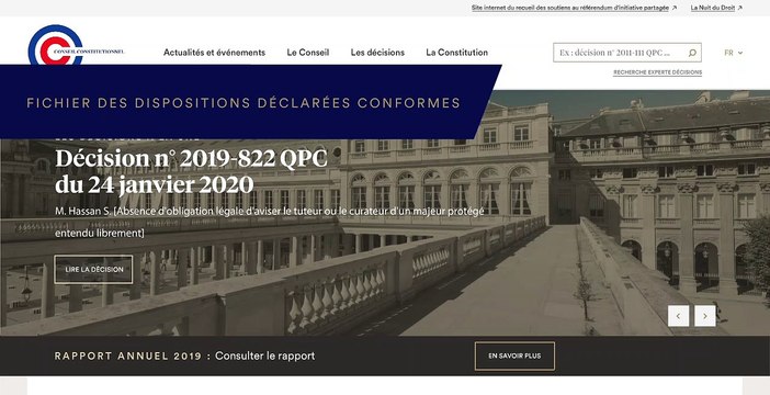 Les dispositions déclarées conformes sur le site du Conseil