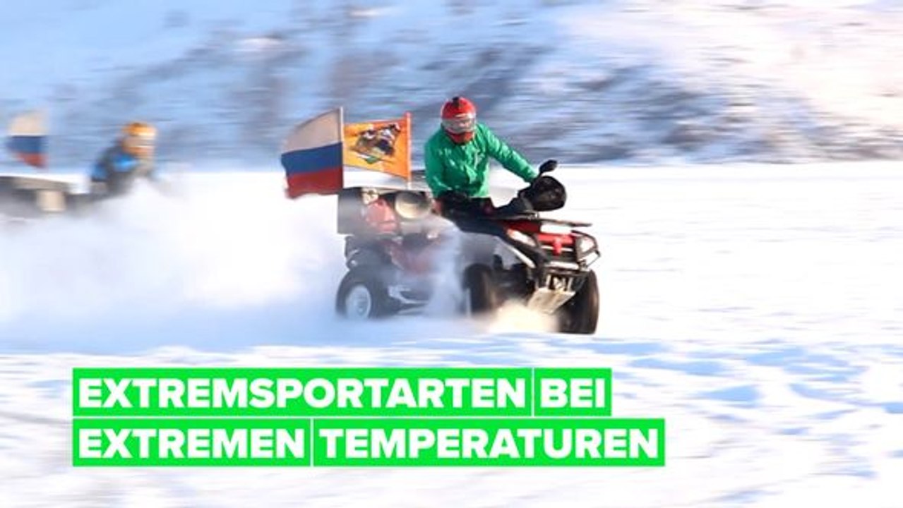 Extreme wintersportarten in sibirien