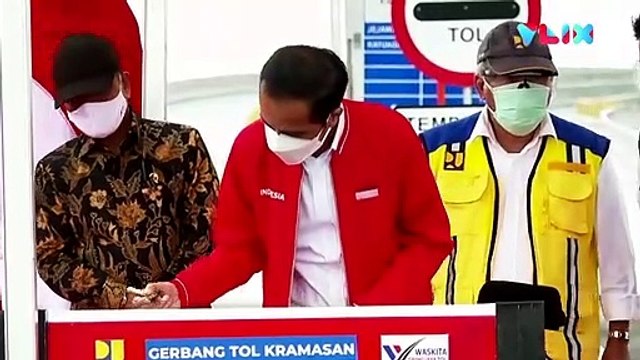 Aksi Menteri Basuki Curi Perhatian di Peresmian Tol Kramasan