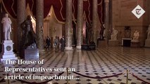 Trump impeachment - House delivers article of impeachment to Senate for trial