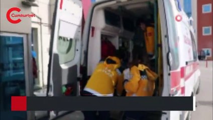 Karısı tarafından sopa ve satırla darbedildi