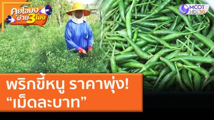 พริกขี้หนู ราคาพุ่ง! “เม็ดละบาท” (26 ม.ค. 64) คุยโขมงบ่าย 3 โมง | 9 MCOT HD