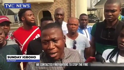 Sunday Igboho reacts to burning of his house in Ibadan